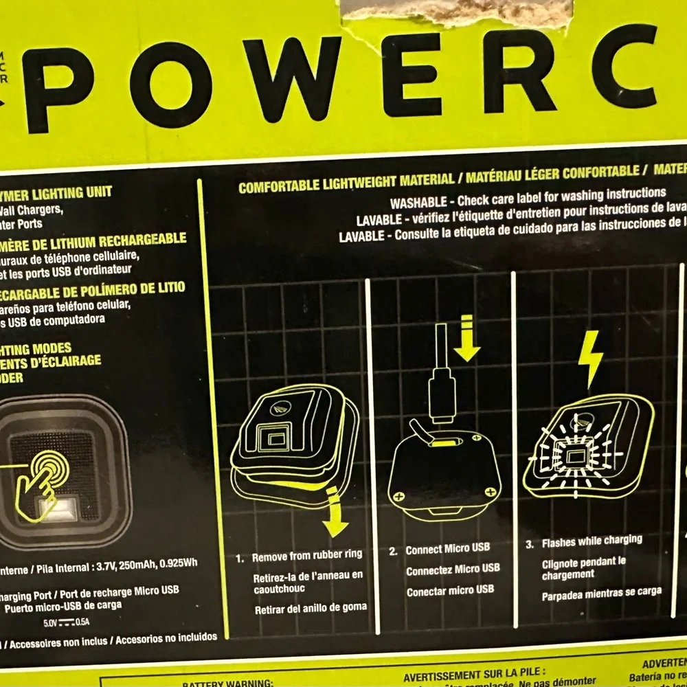 Powercap 3.0 rechargeable headlamp in a hat.